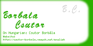 borbala csutor business card